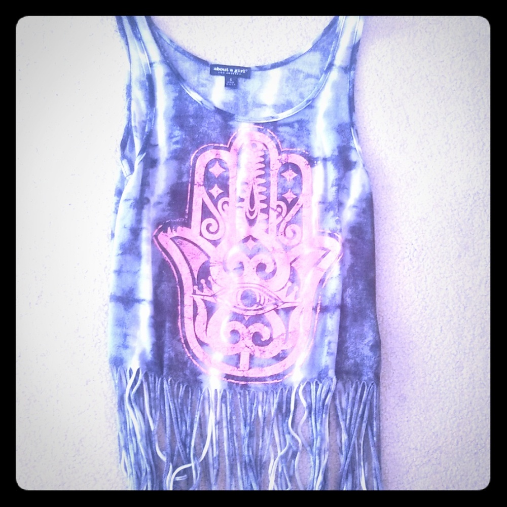Pink&Grey Hamsa Tank Top